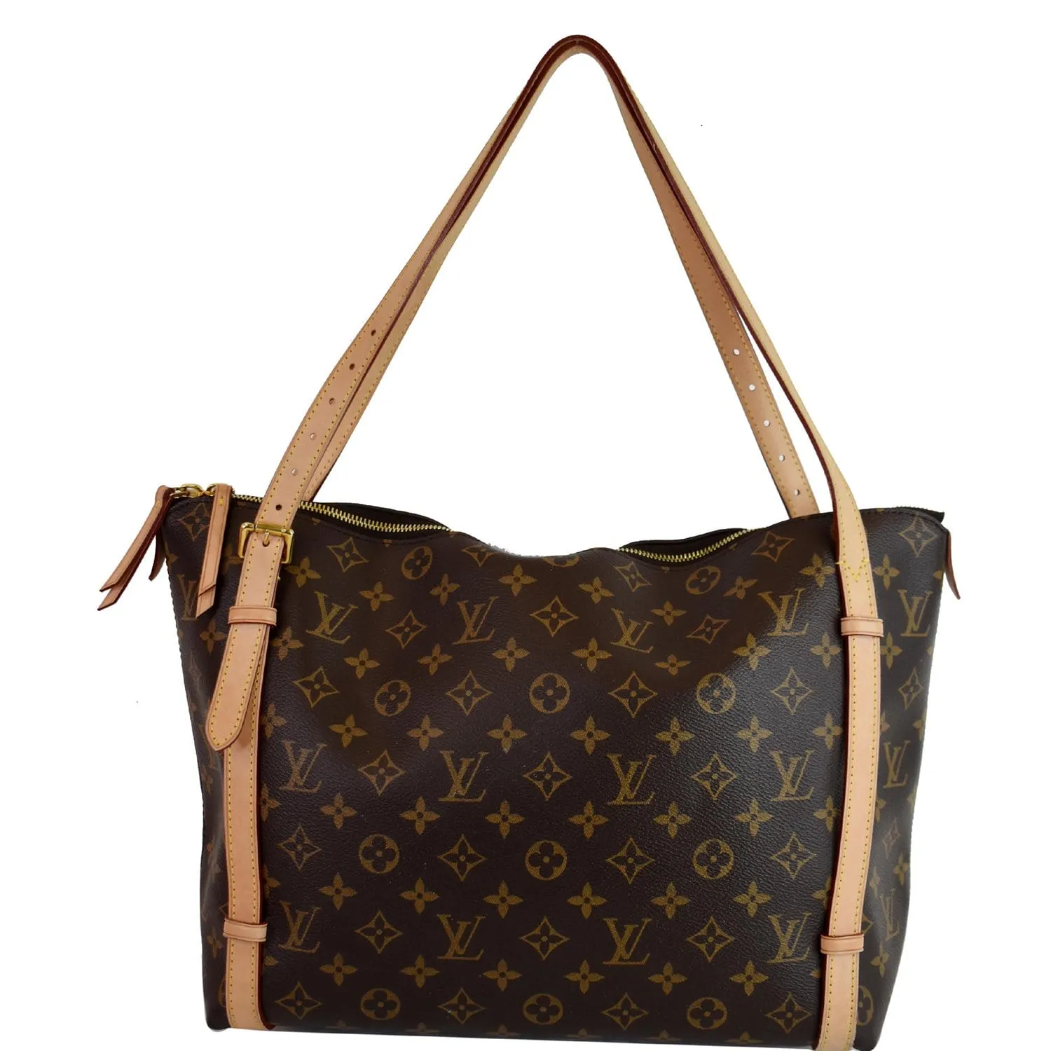 LOUIS VUITTON Tuileries Monogram Canvas Shoulder Bag Brown