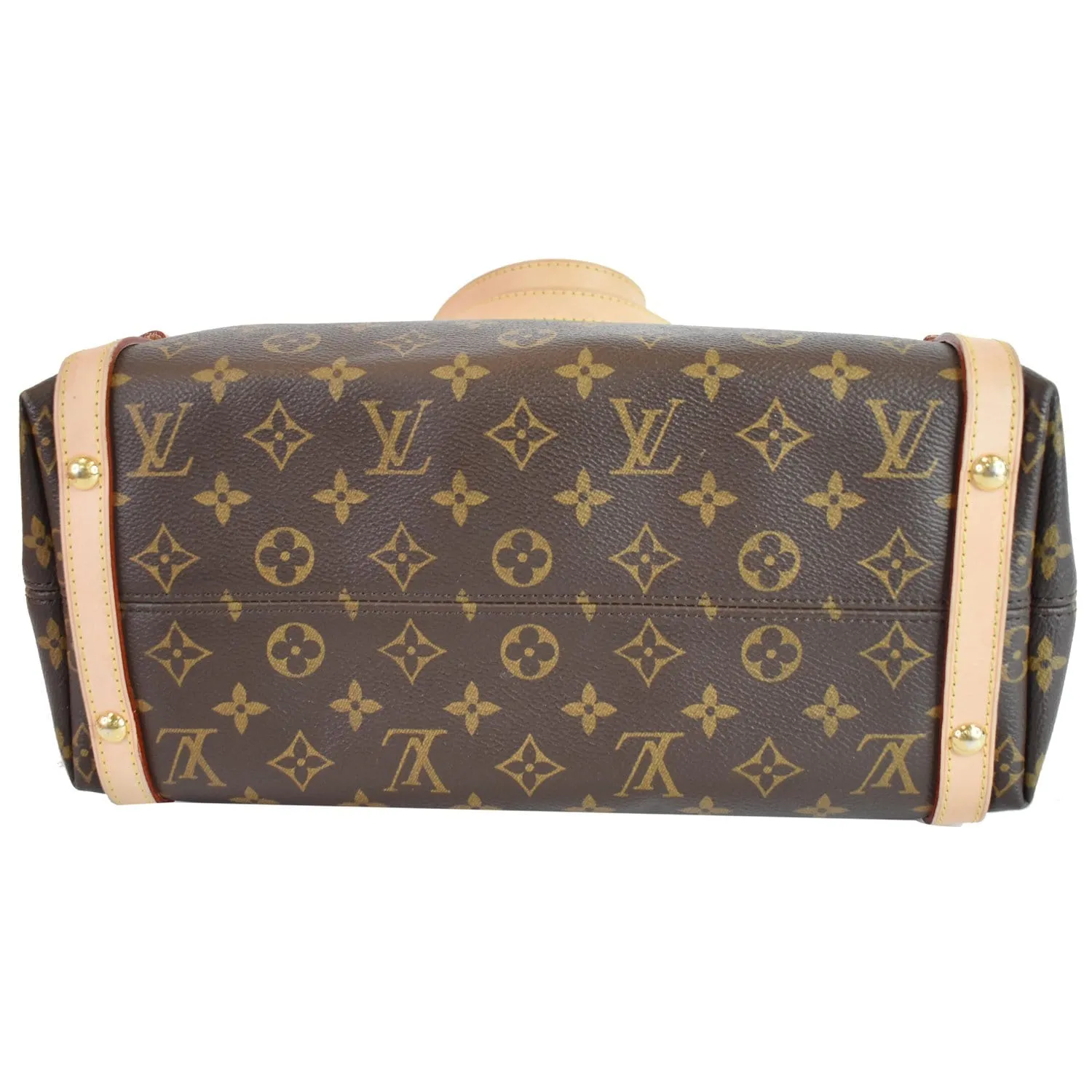 LOUIS VUITTON Tuileries Monogram Canvas Shoulder Bag Brown