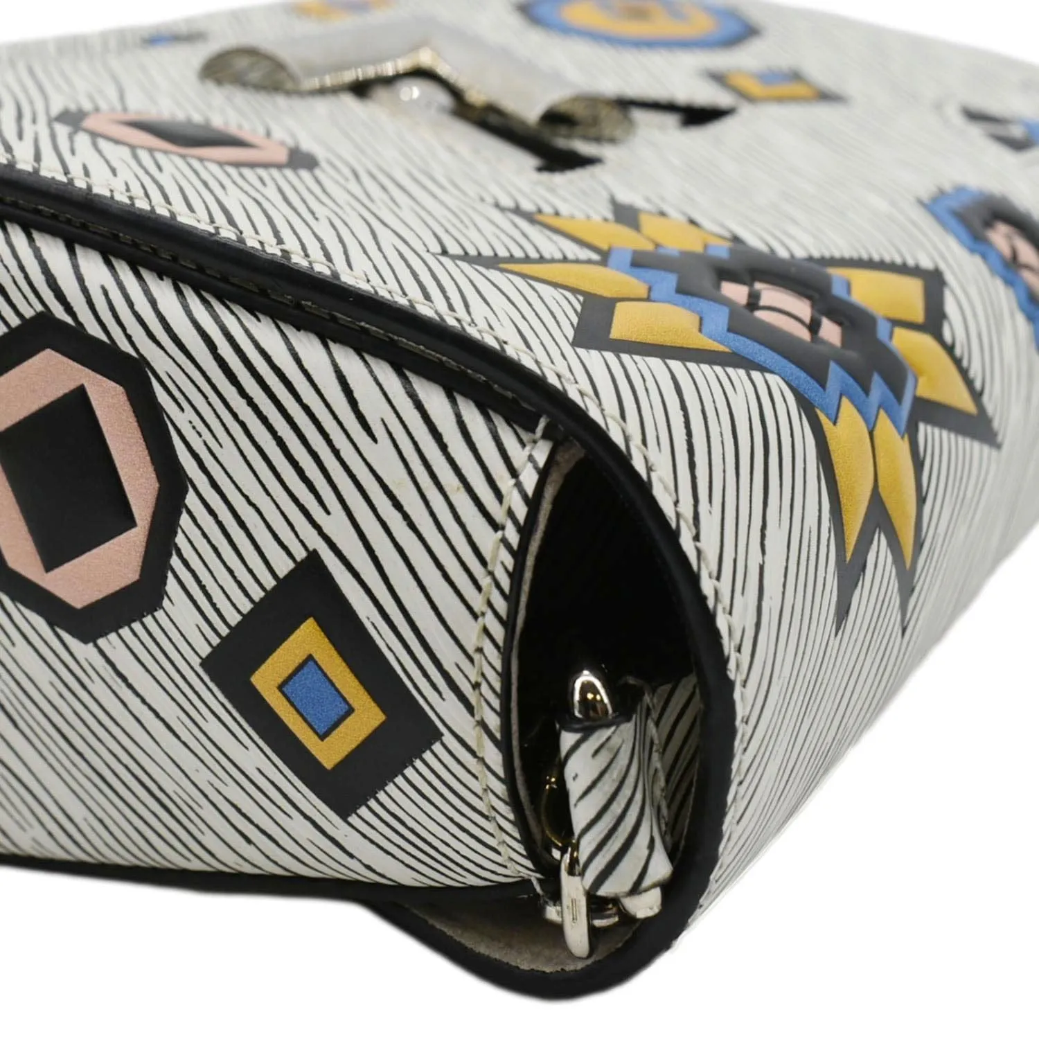 LOUIS VUITTON Twist Azteque MM Epi Leather Shoulder Bag White