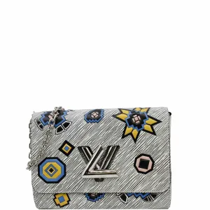 LOUIS VUITTON Twist Azteque MM Epi Leather Shoulder Bag White