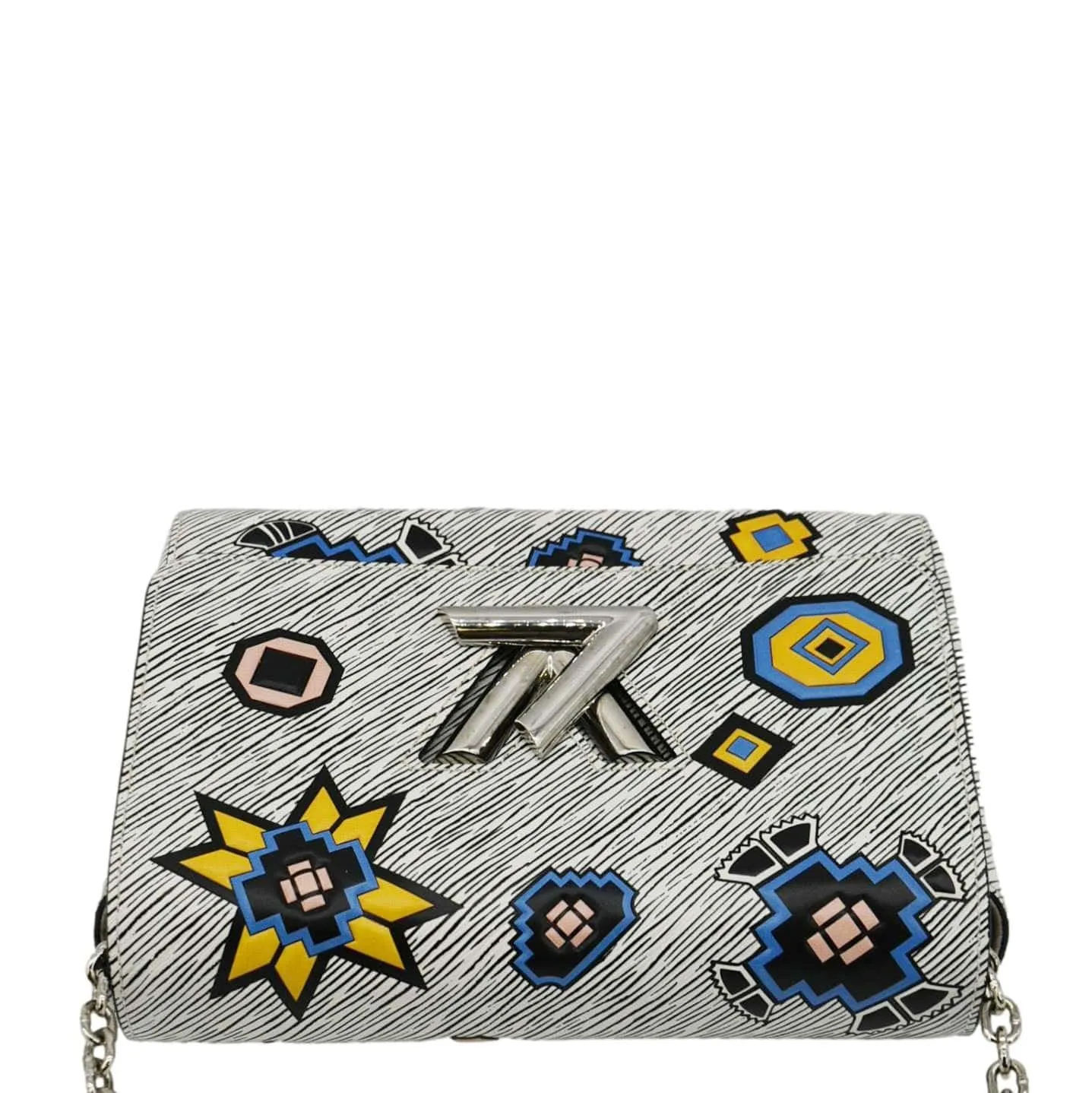 LOUIS VUITTON Twist Azteque MM Epi Leather Shoulder Bag White