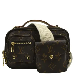 LOUIS VUITTON Utility Monogram Canvas Crossbody Bag Brown