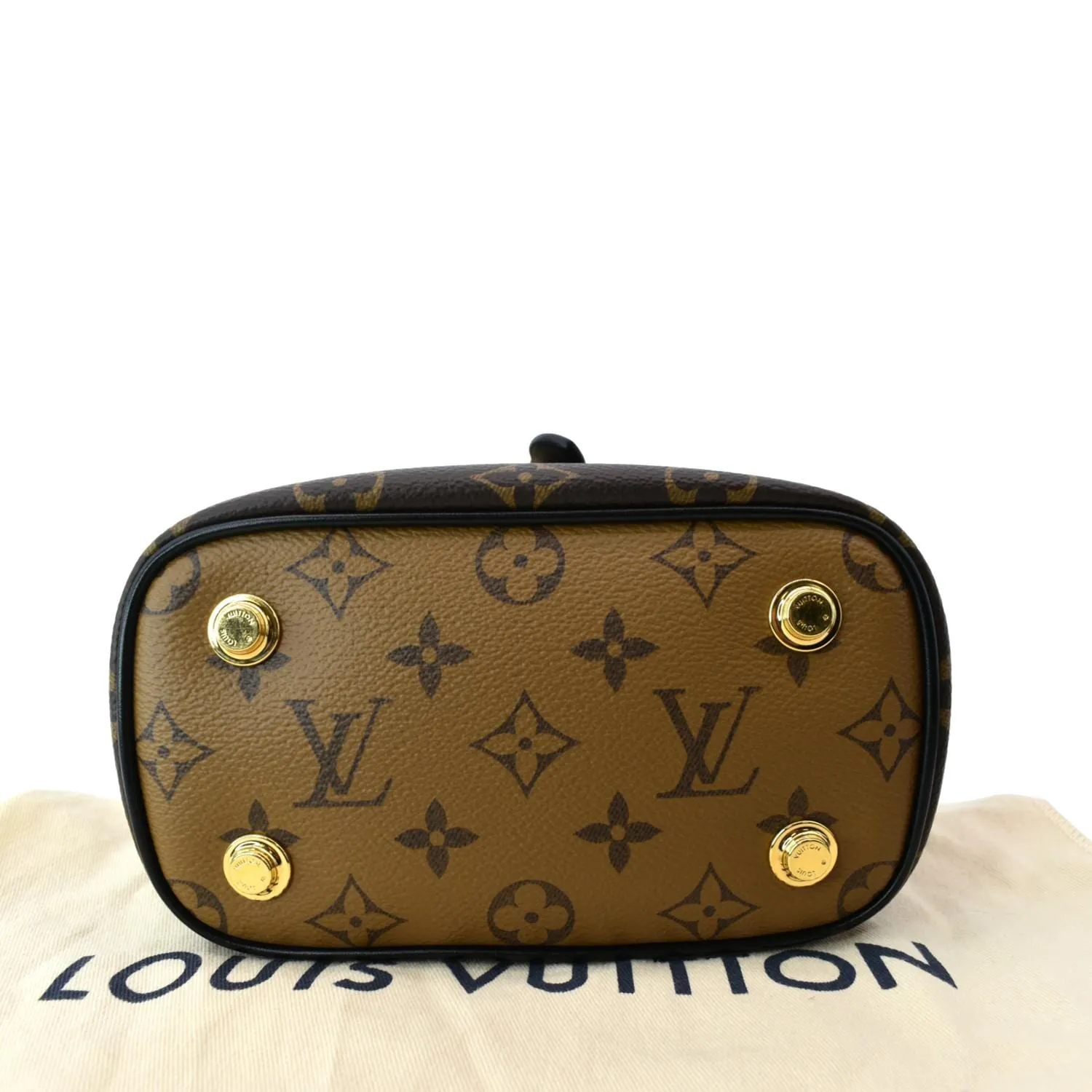 LOUIS VUITTON Vanity PM Monogram Reverse Canvas Crossbody Bag Brown