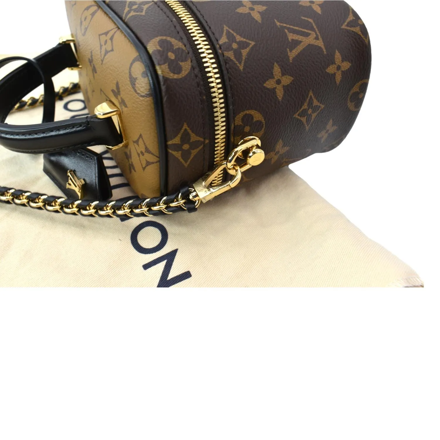 LOUIS VUITTON Vanity PM Monogram Reverse Canvas Crossbody Bag Brown