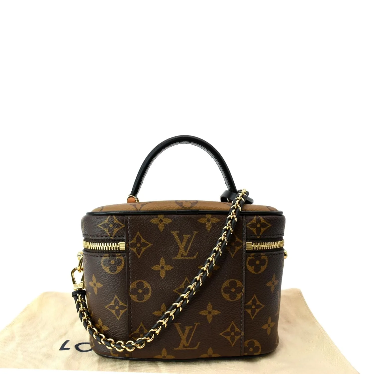 LOUIS VUITTON Vanity PM Monogram Reverse Canvas Crossbody Bag Brown