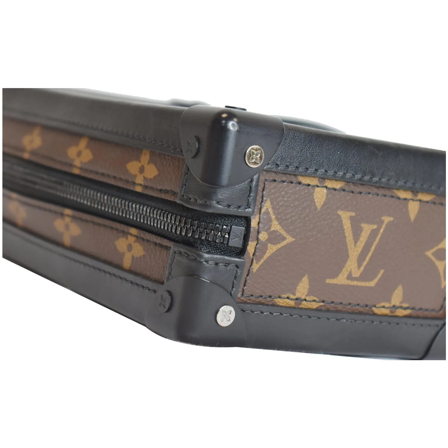 LOUIS VUITTON Vertical Soft Trunk Embroidered Crossbody Bag Black