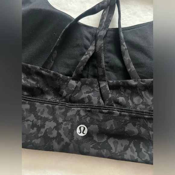 Lululemon Energy Bra Long Line *Medium Support, B–D Cup Wild Thing Camo Deep Coa