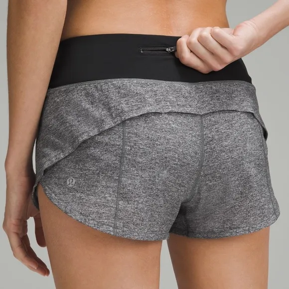 Lululemon Speed Up Short High-Rise *2.5&quot; Heather Lux Multi Black Size 8