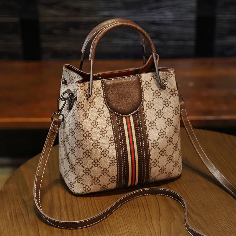 Luxury Bucket Bags Famous Brands Women Leather Handbag Designer Purse