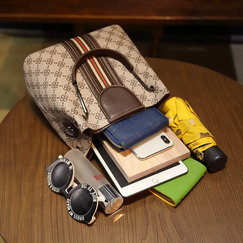 Luxury Bucket Bags Famous Brands Women Leather Handbag Designer Purse