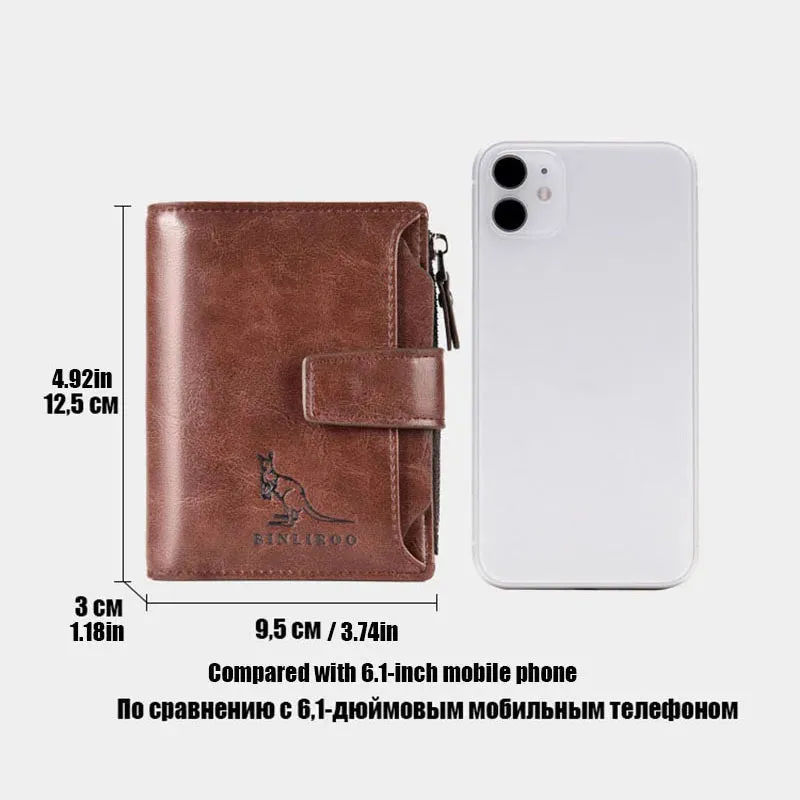 Luxury RFID Leather Wallet with Coin Purse