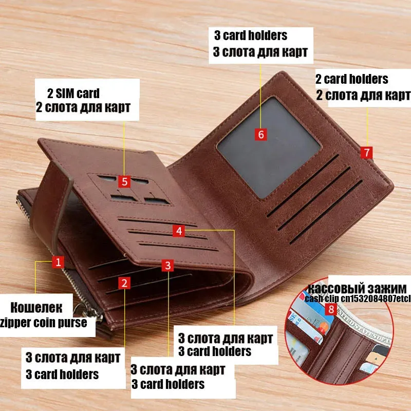 Luxury RFID Leather Wallet with Coin Purse