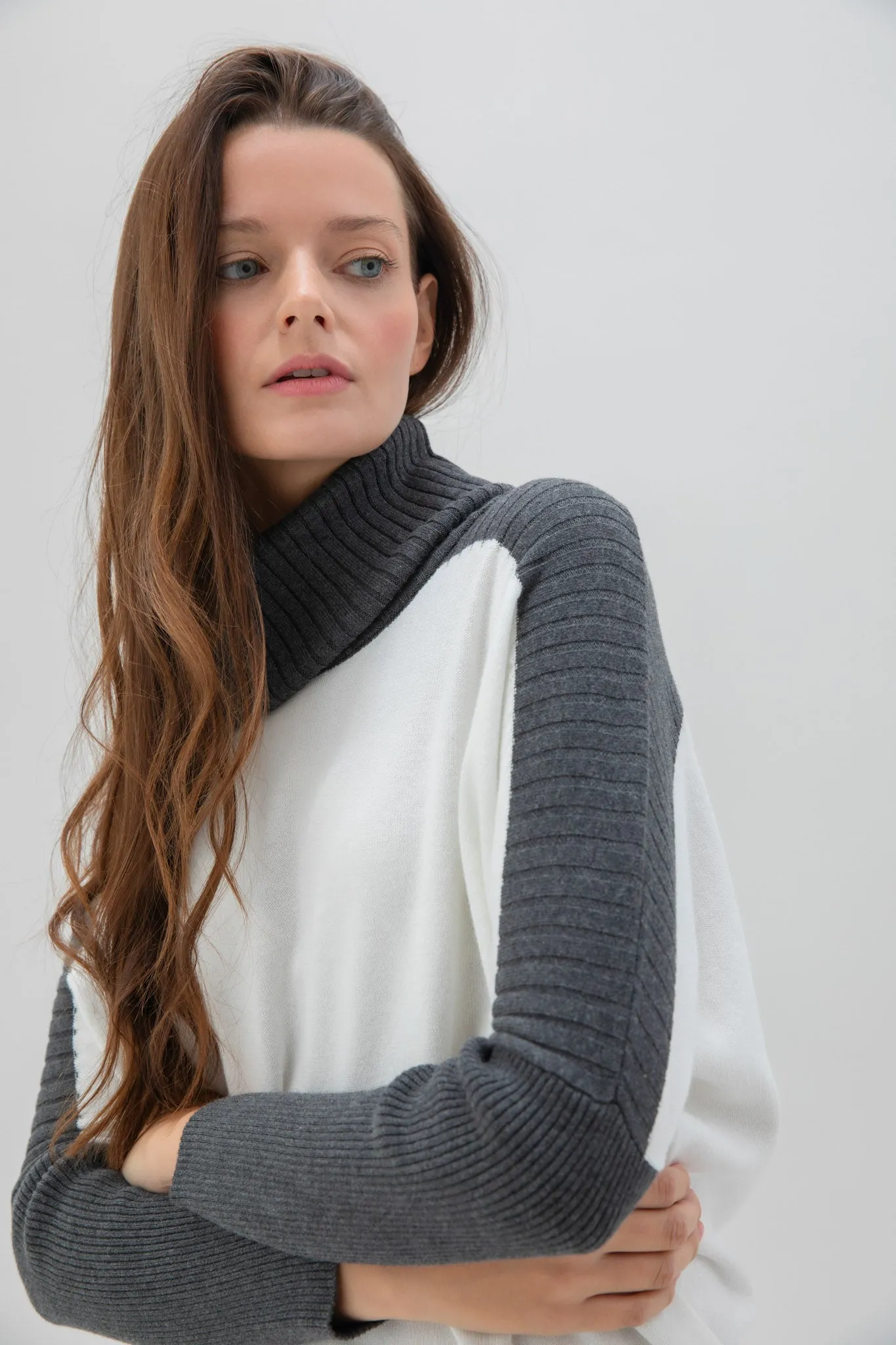Marble Ladies PATTERNED JUMPER Grey