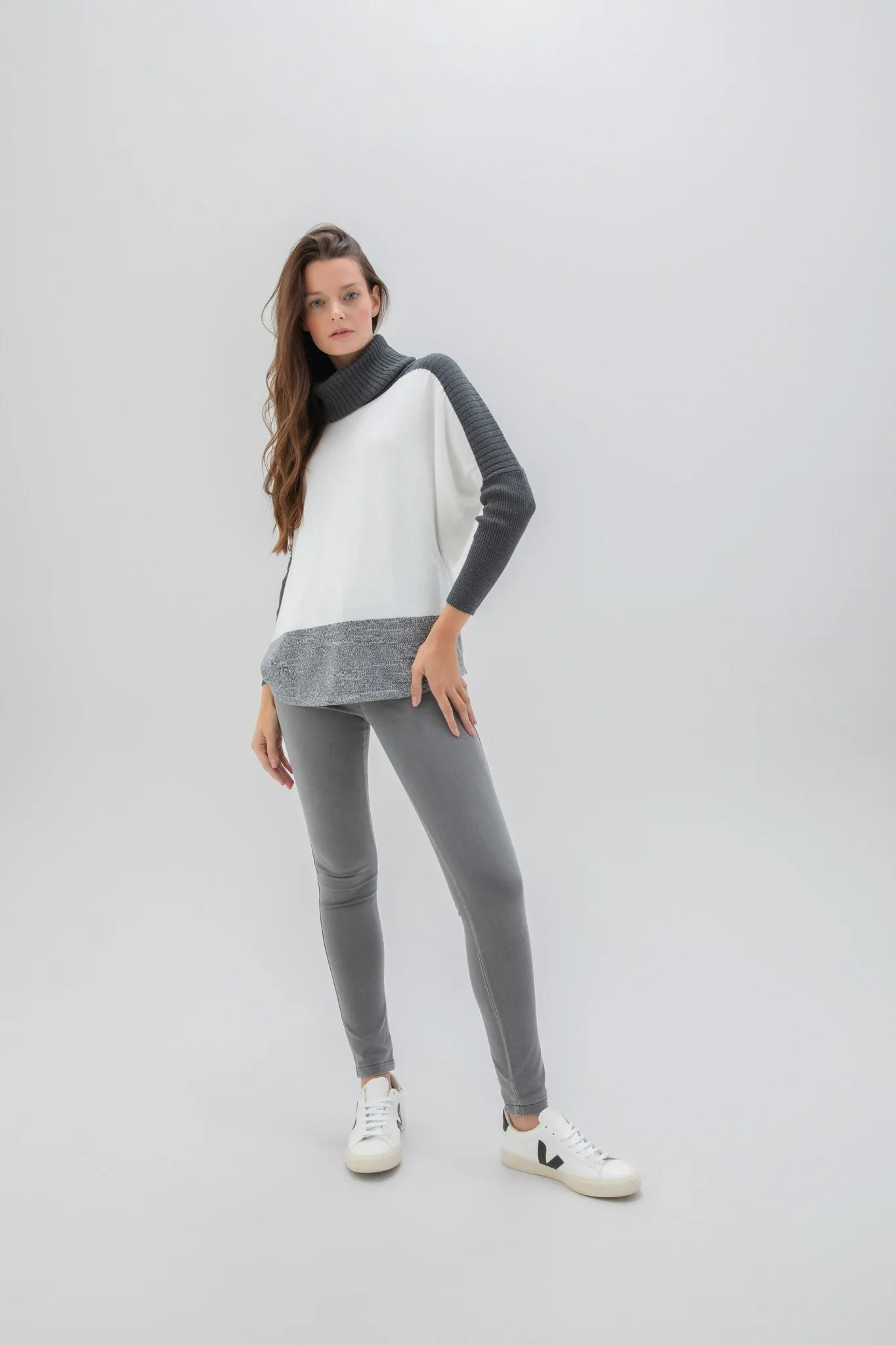 Marble Ladies PATTERNED JUMPER Grey