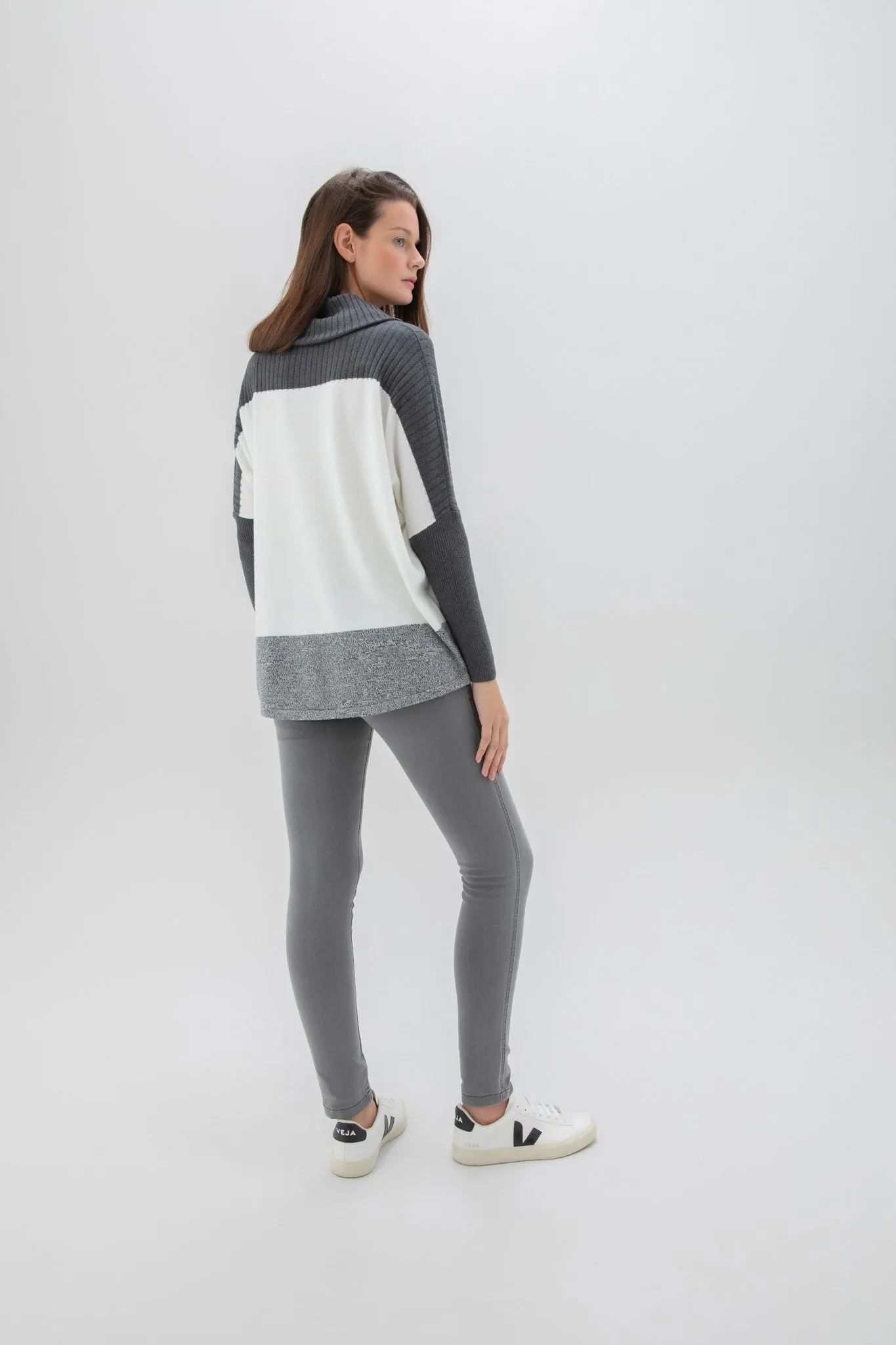 Marble Ladies PATTERNED JUMPER Grey