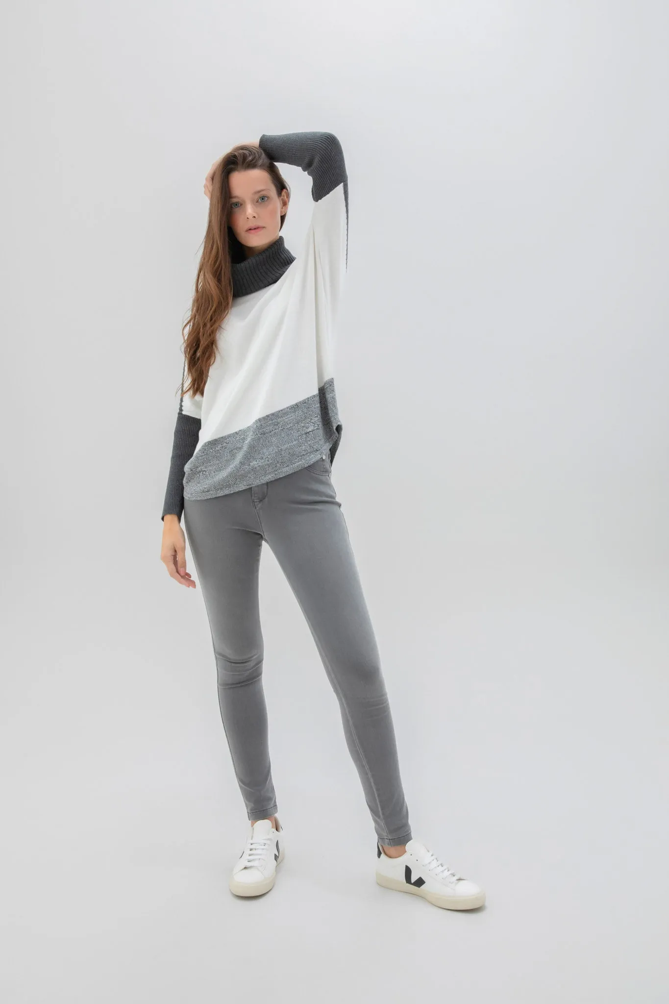 Marble Ladies PATTERNED JUMPER Grey