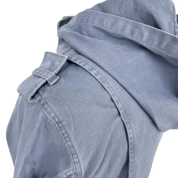 Market &amp; Spruce Hooded Utility Jacket Blue Size XS NWT