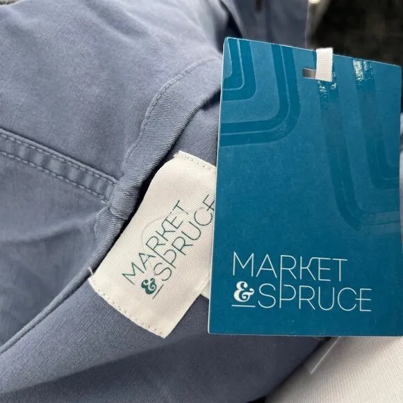 Market &amp; Spruce Hooded Utility Jacket Blue Size XS NWT