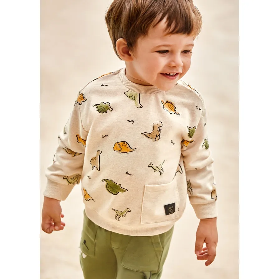 Mayoral Oatmeal Print Sweatshirt