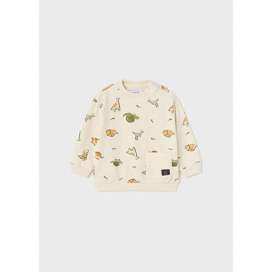 Mayoral Oatmeal Print Sweatshirt