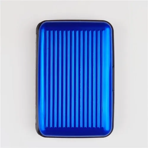 Men Aluminum Bank Card Holder Blocking Hard Case Wallet Solid Credit Card Anti-RFID Scanning Protect Card Holder