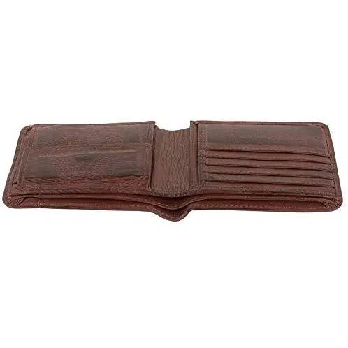 Mens Bifold Wallets RFID Protected Genuine Leather with Card Holder