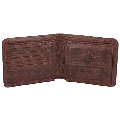 Mens Bifold Wallets RFID Protected Genuine Leather with Card Holder