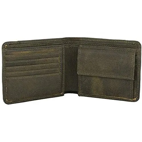 Mens Bifold Wallets RFID Protected Genuine Leather with Card Holder