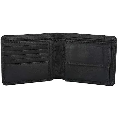 Mens Bifold Wallets RFID Protected Genuine Leather with Card Holder