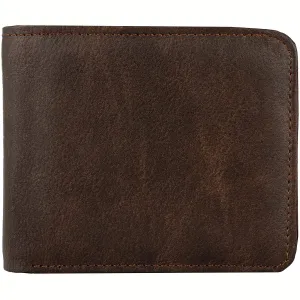 Mens Bifold Wallets RFID Protected Genuine Leather with Card Holder