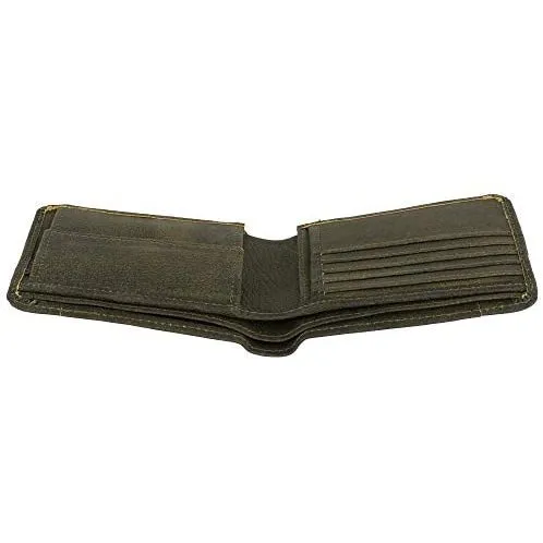 Mens Bifold Wallets RFID Protected Genuine Leather with Card Holder