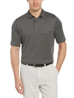 Mens Fine Line Ventilated Stripe Polo