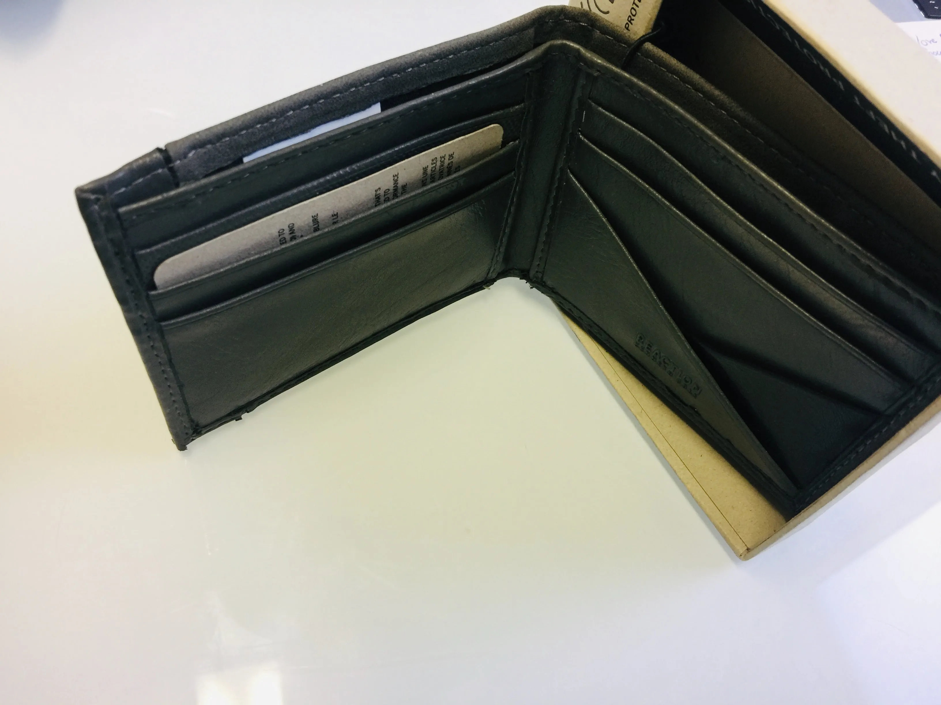 Men's Kenneth Cole Reaction RFID Blocking Billfold Wallet, Grey! Retails $55 