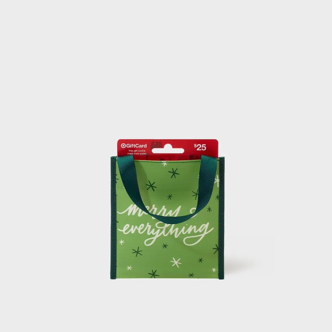 Merry Everything | Reusable Gift Gift Card Holder   QR Greeting Card