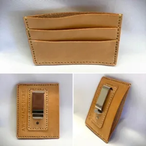 Money Clip Wallet, Black or Natural