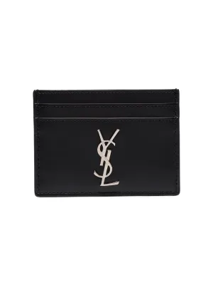 Monogram leather card holder