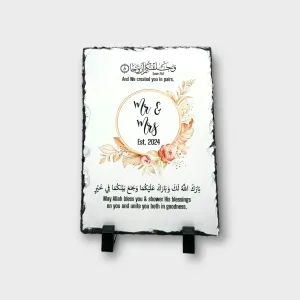 Mr & Mrs Wedding Slate