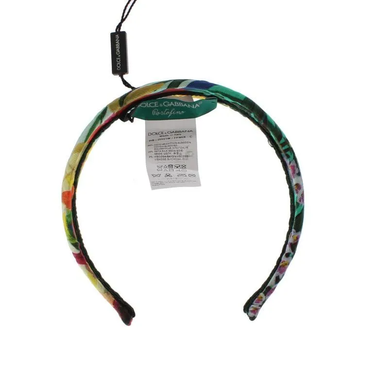 Multicolor Floral Cotton Silk Headband