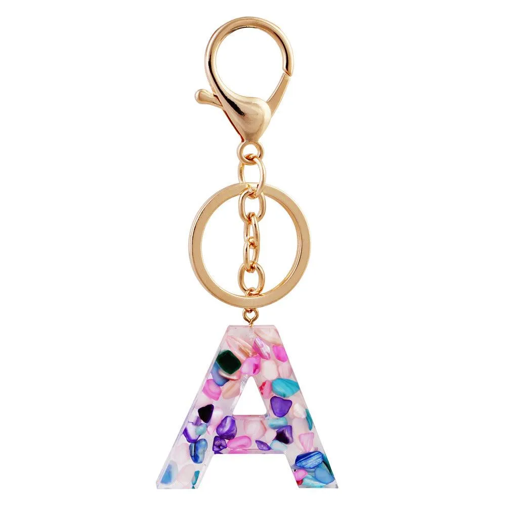 Multicolor Letter Keychain