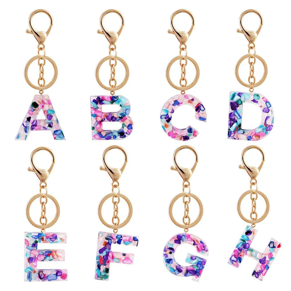 Multicolor Letter Keychain