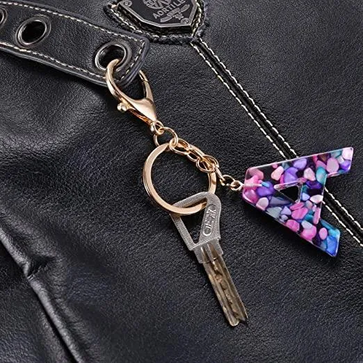 Multicolor Letter Keychain