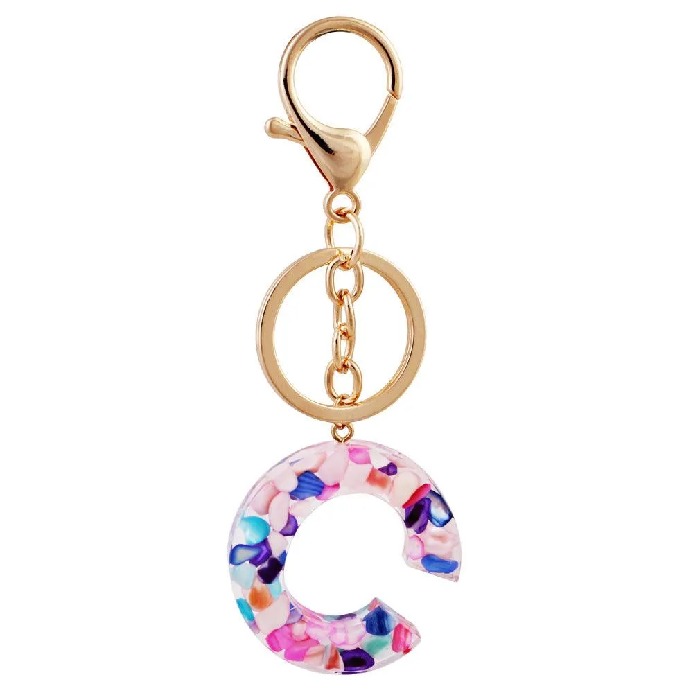 Multicolor Letter Keychain