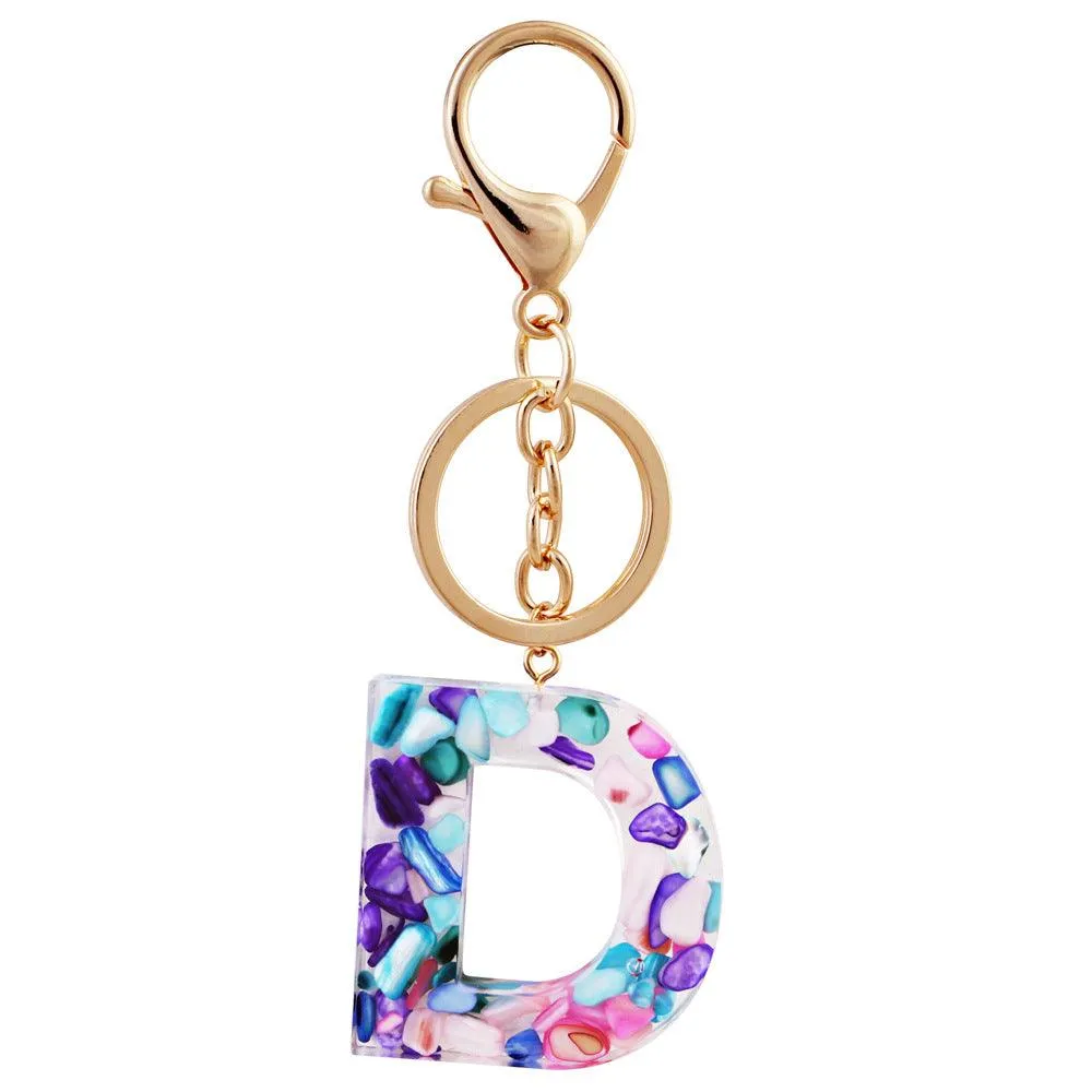 Multicolor Letter Keychain