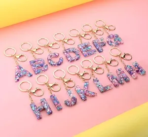 Multicolor Letter Keychain