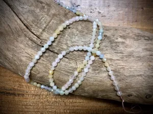 Multicolor Morganite (Beryl) Faceted Rounds Bead Strand - 3mm - 15.5"