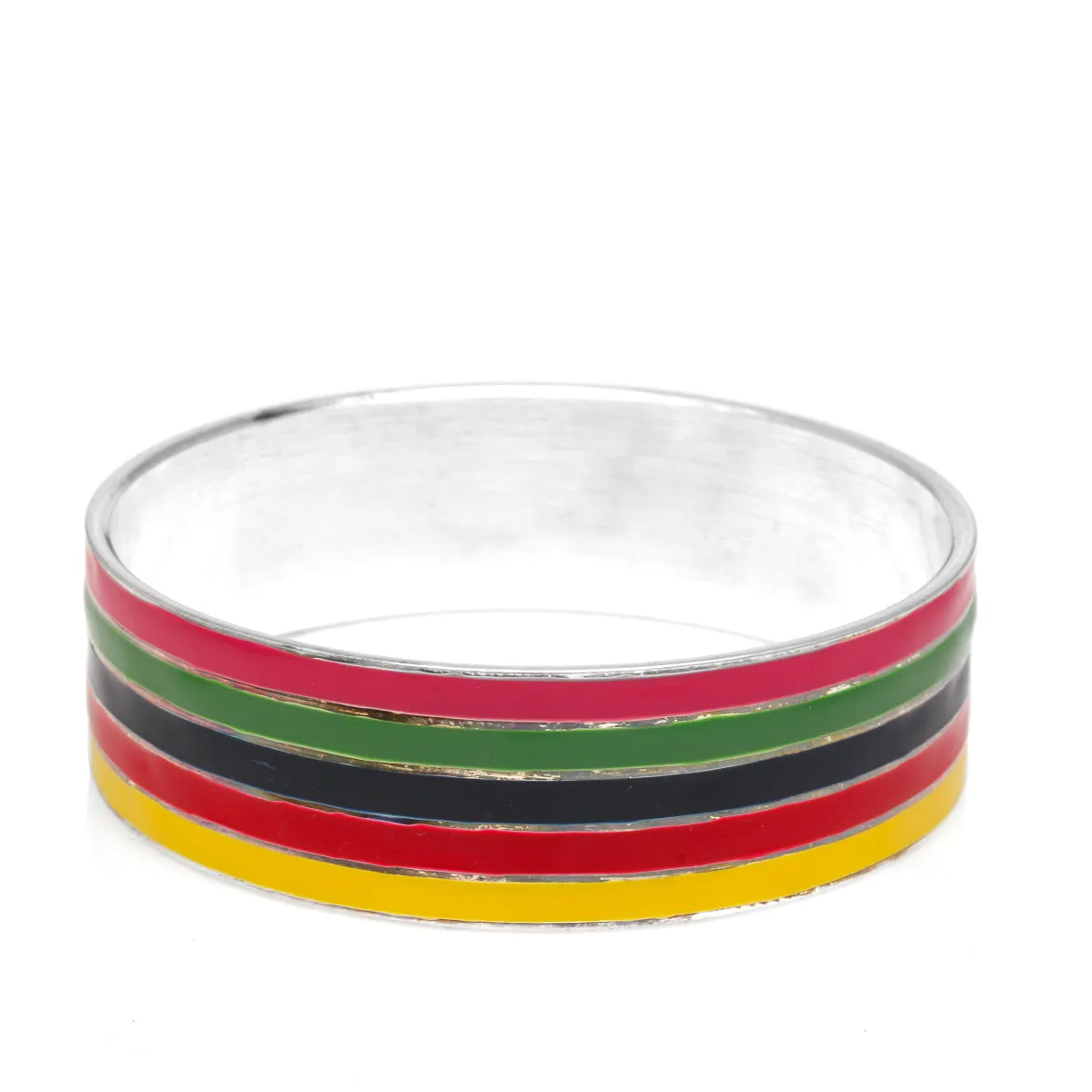 MULTICOLOR SILVER BANGLE #B21960 SIL/GLD (14 th floor)