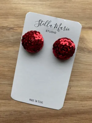 MULTIPLE COLORS: Sequined Studs