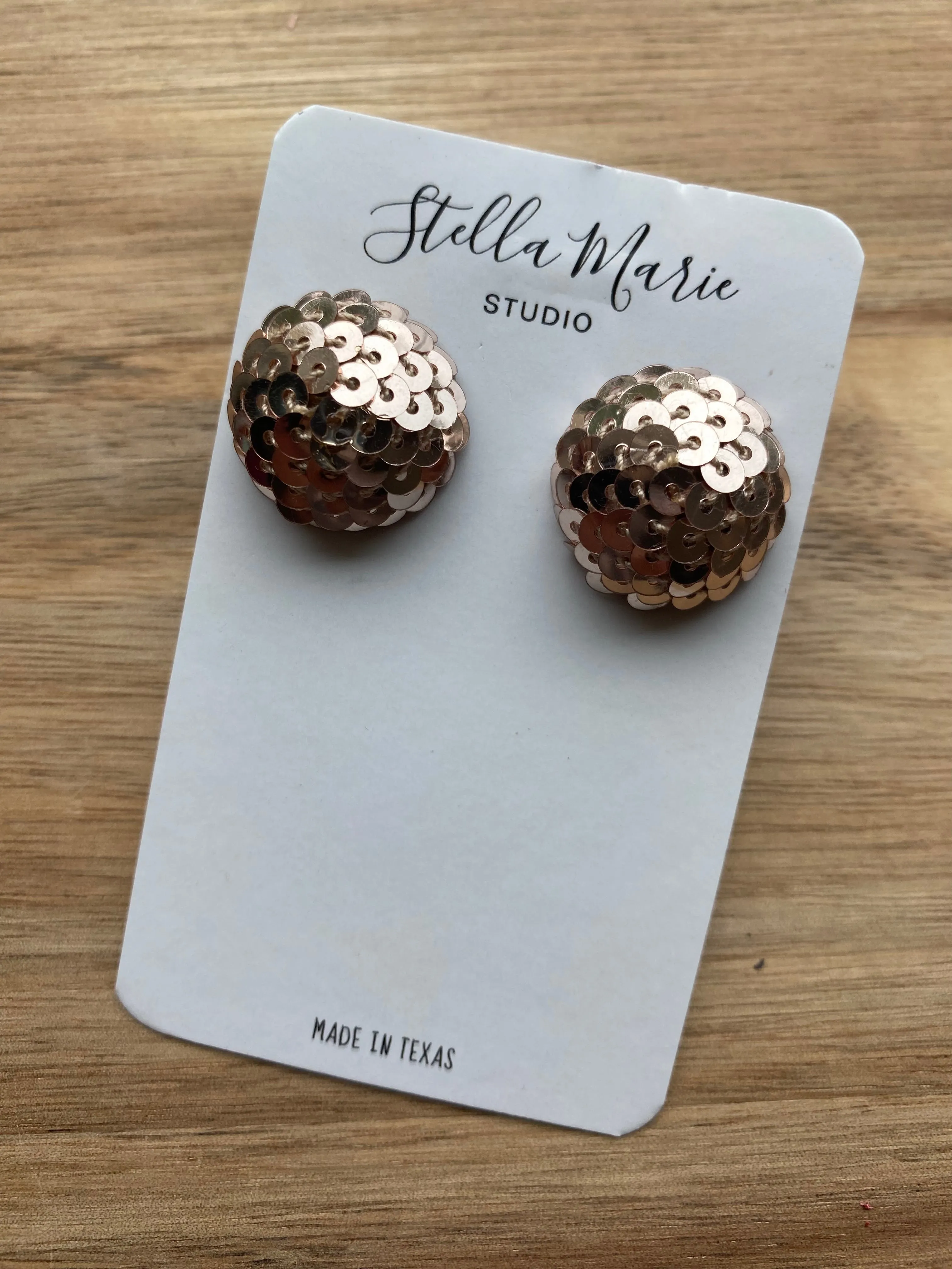 MULTIPLE COLORS: Sequined Studs