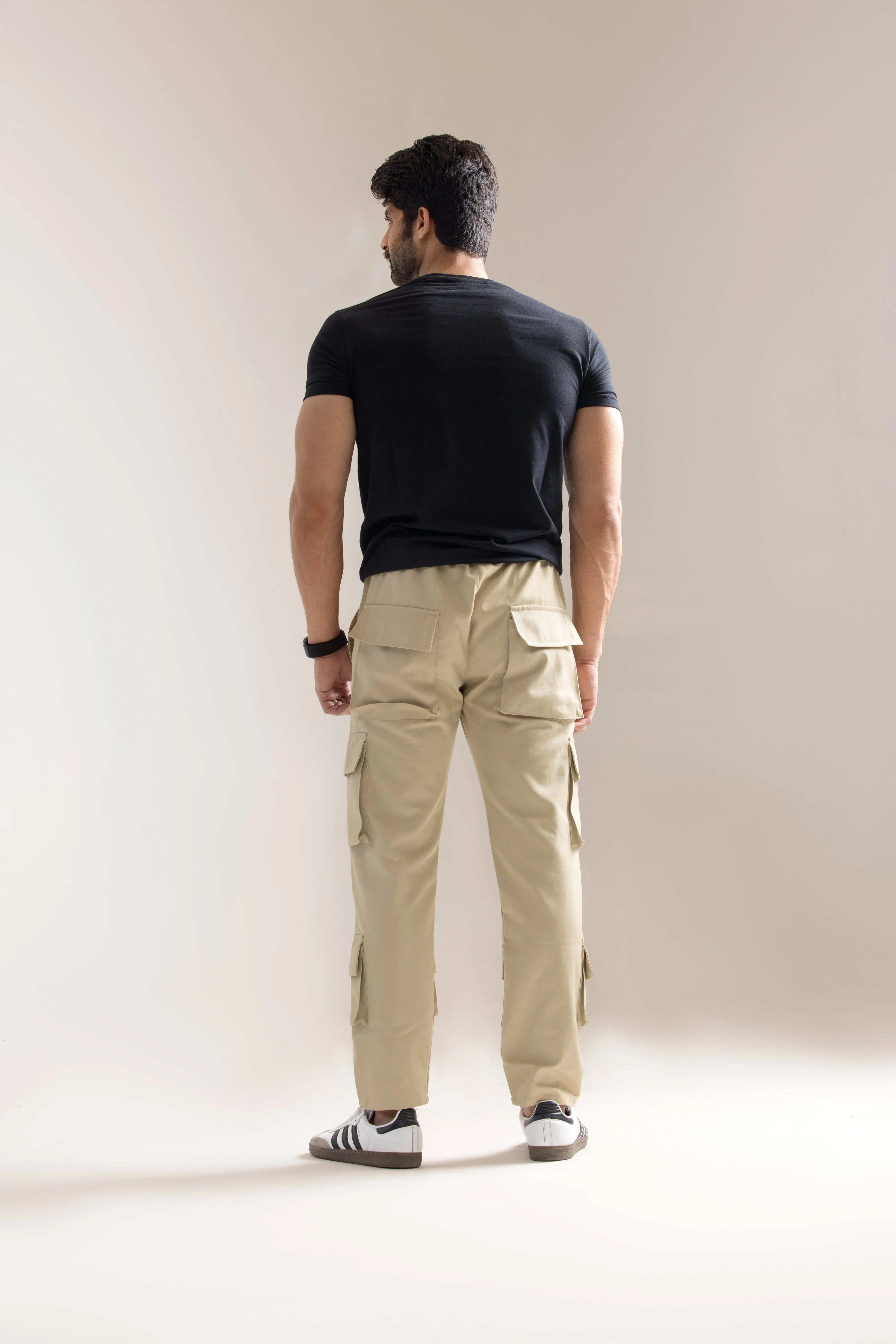 Multiple Pockets Cargo- Beige