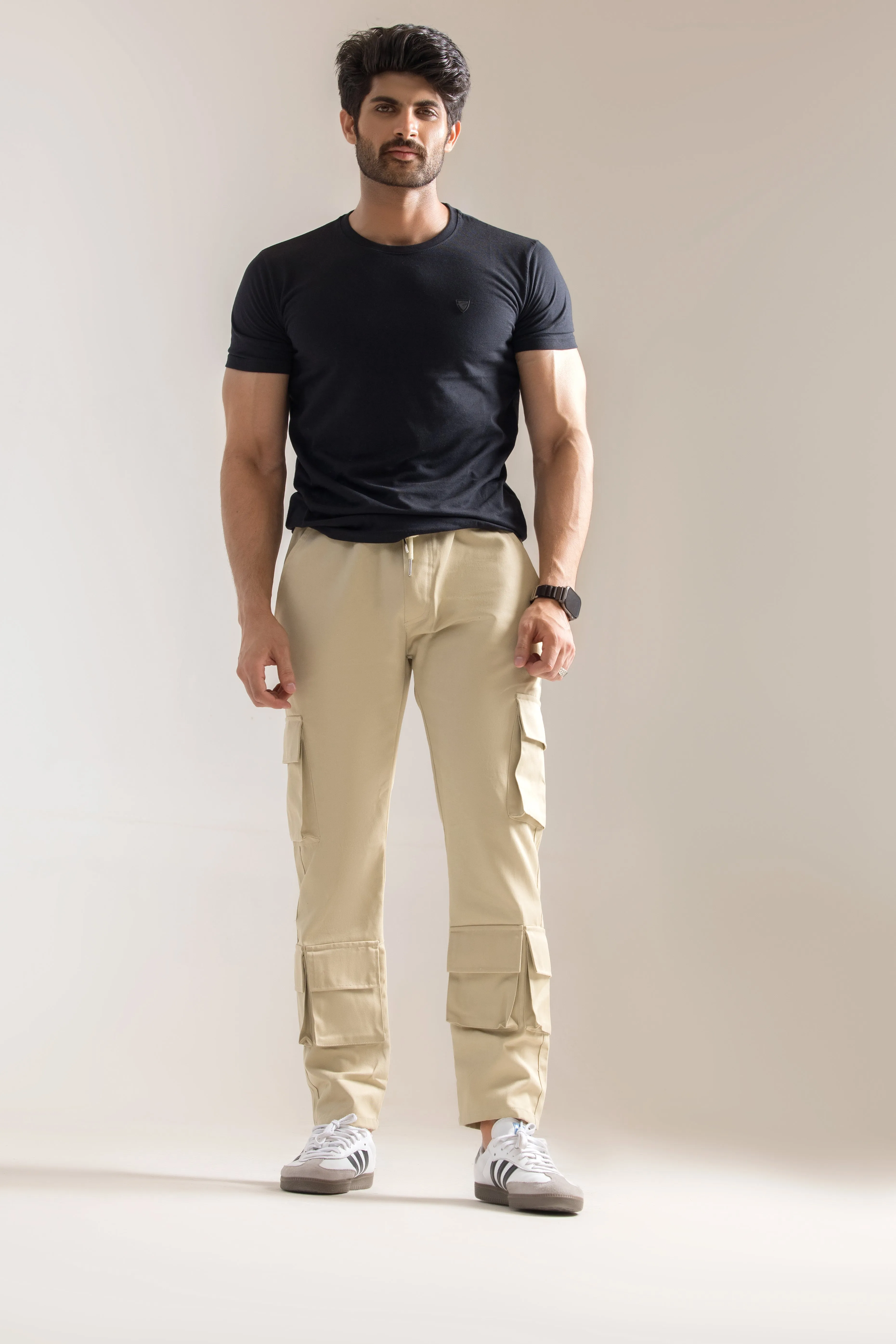 Multiple Pockets Cargo- Beige